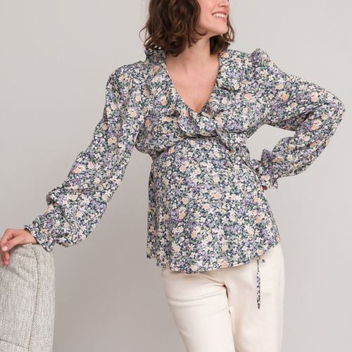 Blusa premaman cache-cœur, con volants - LA REDOUTE COLLECTIONS - Modalova