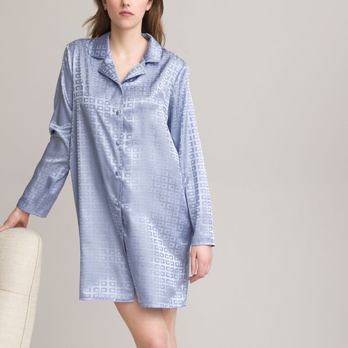 Camicia da notte in satin jacquard - LA REDOUTE COLLECTIONS - Modalova