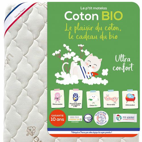 Materasso Bébé Schiuma Cotone Bio Taglie 70 x 140 cm - p'tit albatros - Modalova