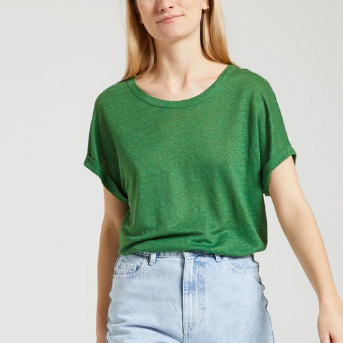 T-shirt In Lino Hanami Cactus Donna Taglie 0(XS) - des petits hauts - Modalova