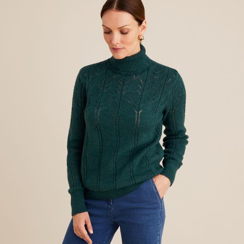 Maglione collo alto, in fine maglia pointelle - ANNE WEYBURN - Modalova