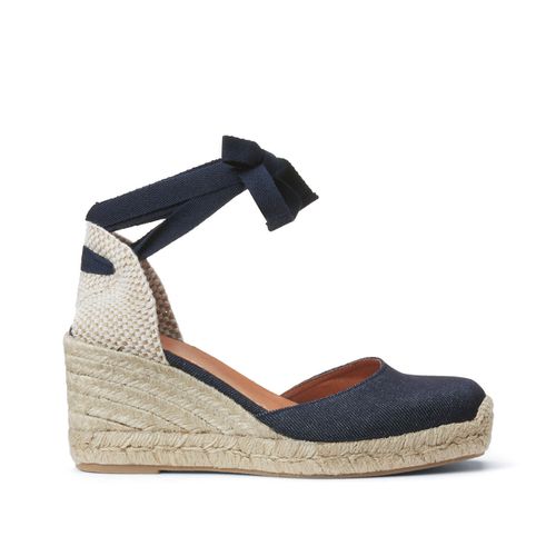 Espadrillas con tacco a zeppa, allacciatura alla caviglia - LA REDOUTE COLLECTIONS - Modalova