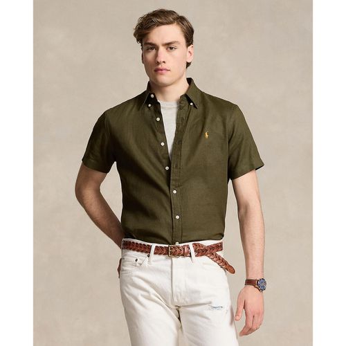 Camicetta Dritta Custom Fit In Lino Uomo Taglie L - polo ralph lauren - Modalova