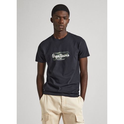T-shirt Slim Maniche Corte Con Logo Stampato Uomo Taglie M - pepe jeans - Modalova