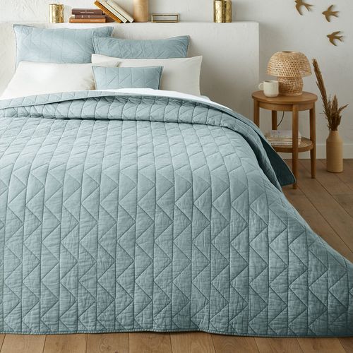 Copriletto Trapuntato In Puro Cotone, Zig Zag Scenario Taglie 150 x 150 cm - la redoute interieurs - Modalova