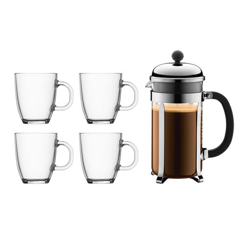 Caffettiera francese Chambord 8 tazze con 4 mug - BODUM - Modalova