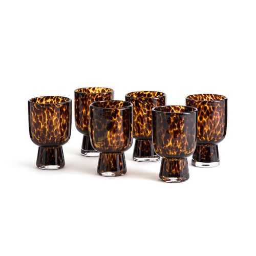 Confezione da 6 bicchieri con stelo in vetro ambrato, Fauvita - LA REDOUTE INTERIEURS - Modalova