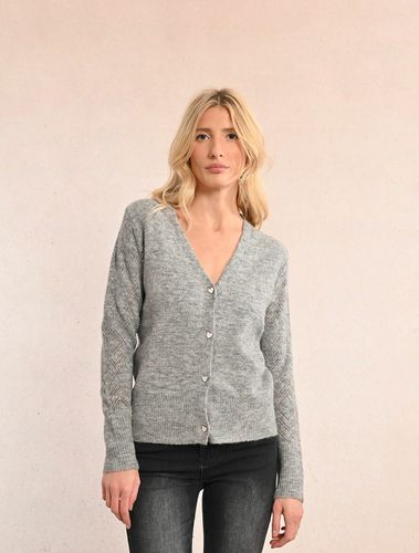 Cardigan In Maglia Traforata Donna Taglie XS - molly bracken - Modalova