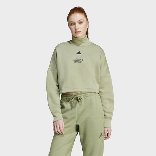 Felpa cropped SIGNATURE GRAPHIC - ADIDAS SPORTSWEAR - Modalova