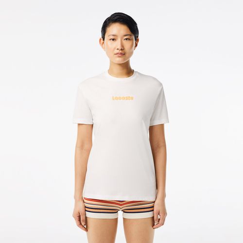 T-shirt Taglio Regular A Maniche Corte Donna Taglie 38 (FR) - 42 (IT) - lacoste - Modalova