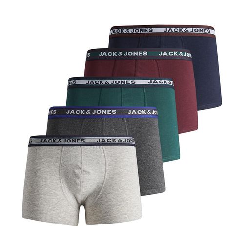 Confezione Da 5 Boxer Tinta Unita Uomo Taglie M - jack & jones - Modalova