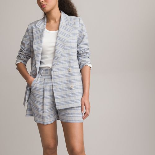 Blazer a quadri, in lino e cotone - LA REDOUTE COLLECTIONS - Modalova