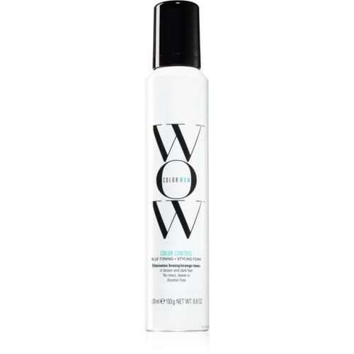 Color Control Blue Toning + Styling Foam espuma tonificante para tonos marrones y oscuros de cabello 200 ml - Color WOW - Modalova