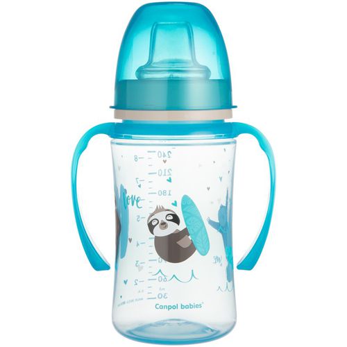 Exotic Animals vaso de entrenamiento con asas 6+ m Blue 240 ml - Canpol Babies - Modalova