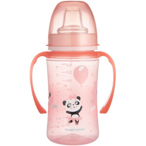 Exotic Animals Trainingsbecher mit Griffen 6+ m Pink 240 ml - Canpol Babies - Modalova