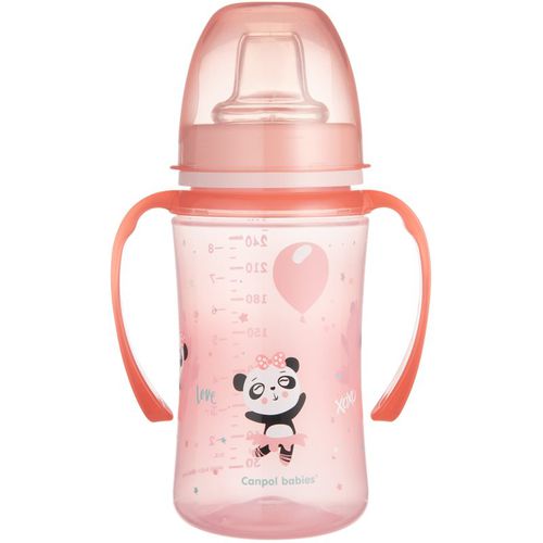 Exotic Animals vaso de entrenamiento con asas 6+ m Pink 240 ml - Canpol Babies - Modalova