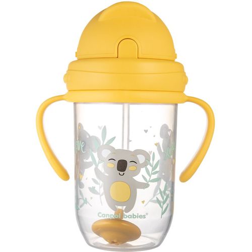 Exotic Animals Cup With Straw tazza con cannuccia Yellow 270 ml - Canpol Babies - Modalova