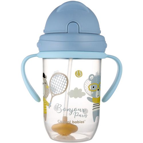 Bonjour Paris Cup taza con pajita Blue 270 ml - Canpol Babies - Modalova