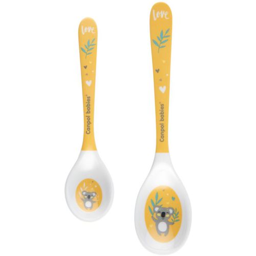 Exotic Animals Spoon cucchiaino Yellow 2 pz - Canpol Babies - Modalova