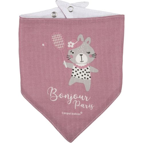 First Muslin Bib Bonjour Paris babero Pink 2 ud - Canpol Babies - Modalova