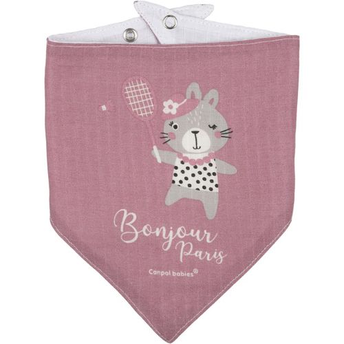 First Muslin Bib Bonjour Paris Lätzchen Pink 2 St - Canpol Babies - Modalova