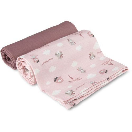 Muslin Squares muselinas Pink 70x70 cm 2 ud - Canpol Babies - Modalova