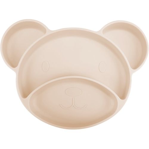 Bear piatto diviso con ventosa Beige 1 pz - Canpol Babies - Modalova