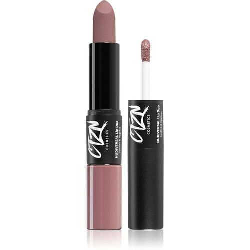 Nudiversal Lip Duo brillo y barra de labios de larga duración tono Fez 3,5 g - CTZN - Modalova