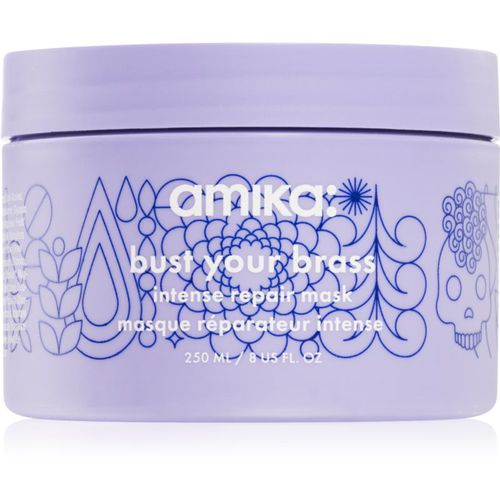 Bust Your Brass Cool Blonde intensive regenerierende Maske für blonde und graue Haare 250 ml - amika - Modalova