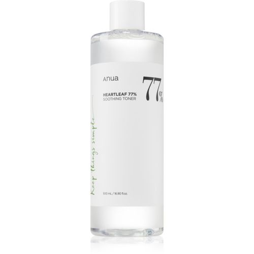 Heartleaf 77% Soothing Toner loción limpiadora y calmante reparador de la barrera cutánea 500 ml - Anua - Modalova