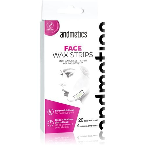 Wax Strips Face strisce depilatorie con cera per il viso 20 pz - andmetics - Modalova