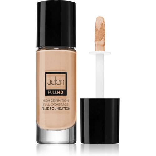 Full HD Fluid Foundation fondotinta liquido lunga tenuta colore 01 Porcelain 20 ml - Aden Cosmetics - Modalova