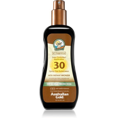 Spray Gel Sunscreen With Instant Bronzer gel protector con color SPF 30 237 ml - Australian Gold - Modalova