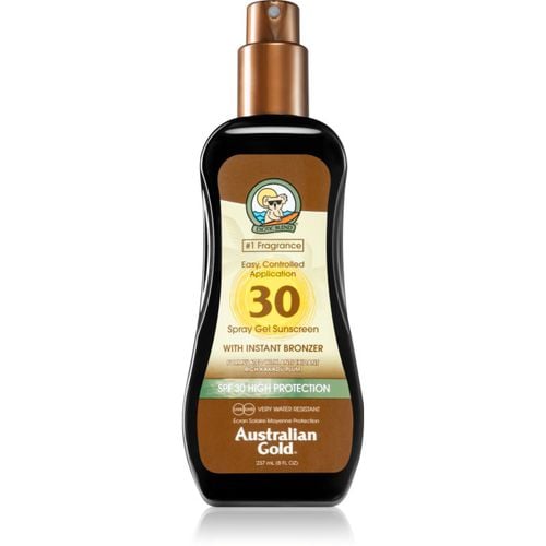 Spray Gel Sunscreen With Instant Bronzer tönendes Schutzgel SPF 30 237 ml - Australian Gold - Modalova