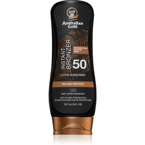 Lotion With Bronzer protector solar para cuidar la piel con bronceador SPF 50 237 ml - Australian Gold - Modalova