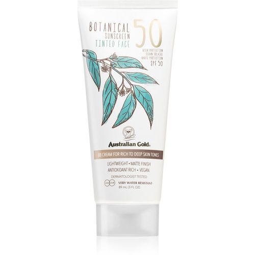 Botanical Tinted Face crema protectora con color SPF 50 Rich-Deep Dark 88 ml - Australian Gold - Modalova