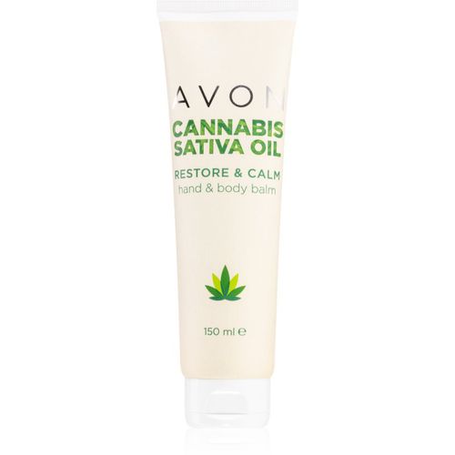 Cannabis Sativa Oil Restore & Calm crema para manos y cuerpo con aceite de cáñamo 150 ml - Avon - Modalova