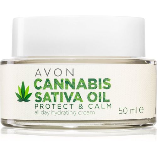 Cannabis Sativa Oil Protect & Calm crema hidratante con aceite de cáñamo 50 ml - Avon - Modalova