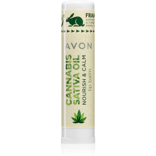 Cannabis Sativa Oil Nourish & Calm bálsamo labial con aceite de cáñamo 4,5 g - Avon - Modalova