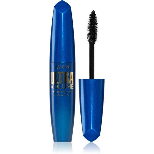 Ultra Volume máscara de pestañas a prueba de agua para curvar y dar volumen tono Blackest Black 10 ml - Avon - Modalova