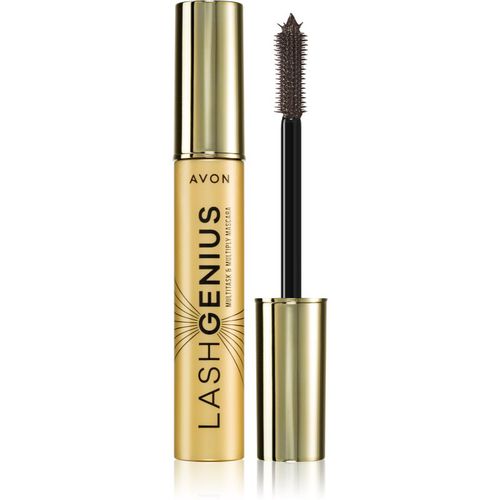 Lash Genius Multitask & Multiply máscara de pestañas para volumen, curvatura y separación 5 en 1 tono Brown Black 10 ml - Avon - Modalova