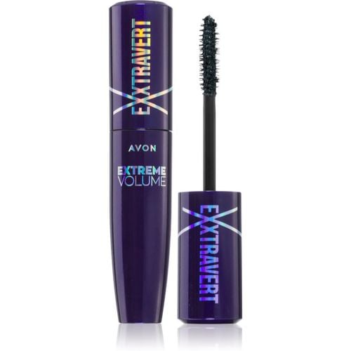 Exxtravert Extreme Volume máscara de pestañas a prueba de agua volumizadora y alargadora tono Blackest Black 9,5 ml - Avon - Modalova