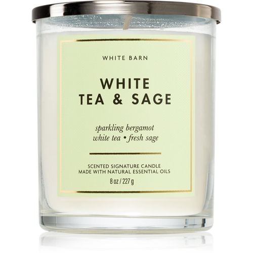 White Tea & Sage candela profumata 227 g - Bath & Body Works - Modalova