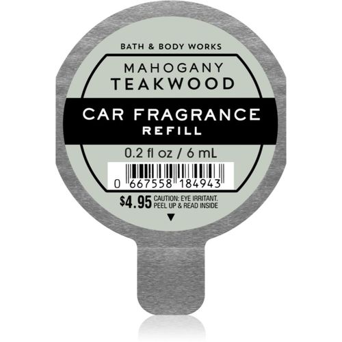 Mahogany Teakwood ambientador de coche para ventilación Recambio 6 ml - Bath & Body Works - Modalova