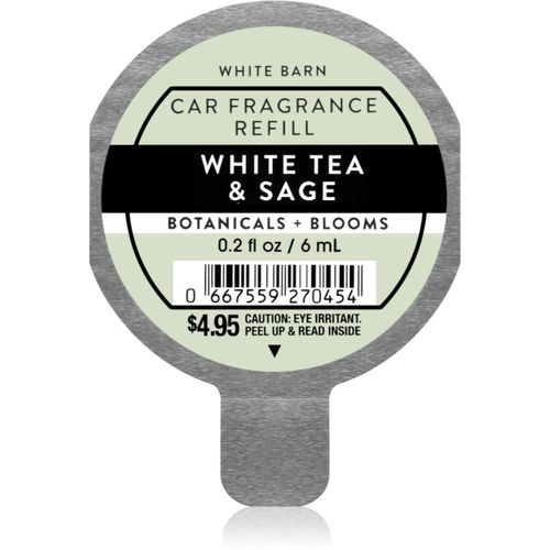 White Tea & Sage ambientador de coche para ventilación Recambio 6 ml - Bath & Body Works - Modalova