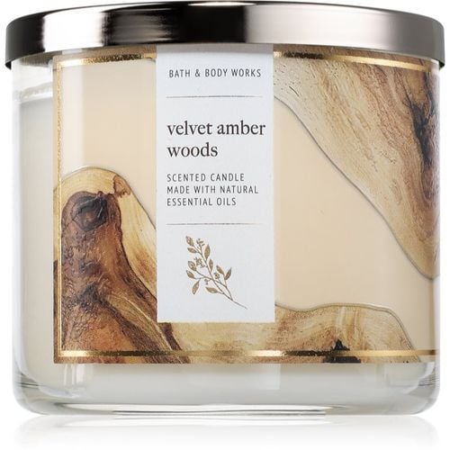 Velvet Amber Woods candela profumata 411 g - Bath & Body Works - Modalova