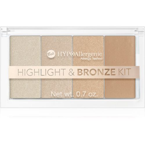 Hypoallergenic t & Bronze Kit paleta iluminadora para contorno 20 g - Bell - Modalova