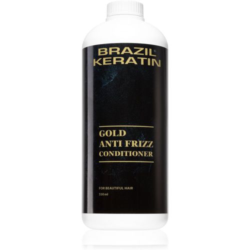 Gold Anti Frizz Conditioner regenerierender Conditioner für unnachgiebige und strapaziertes Haar 550 ml - Brazil Keratin - Modalova