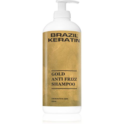 Anti Frizz Gold Shampoo tiefenwirksames regenerierendes Shampoo für trockenes und zerbrechliches Haar 550 ml - Brazil Keratin - Modalova