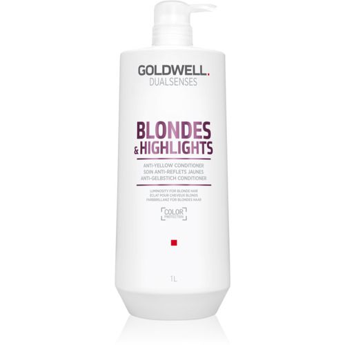 Dualsenses Blondes & Highlights acondicionador para cabello rubio neutralizante para tonos amarillos 1000 ml - Goldwell - Modalova